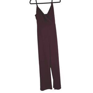 Trixxi Clothing Co Maroon Sleeveless Jumpsuit Medium One Piece Spaghetti Strap